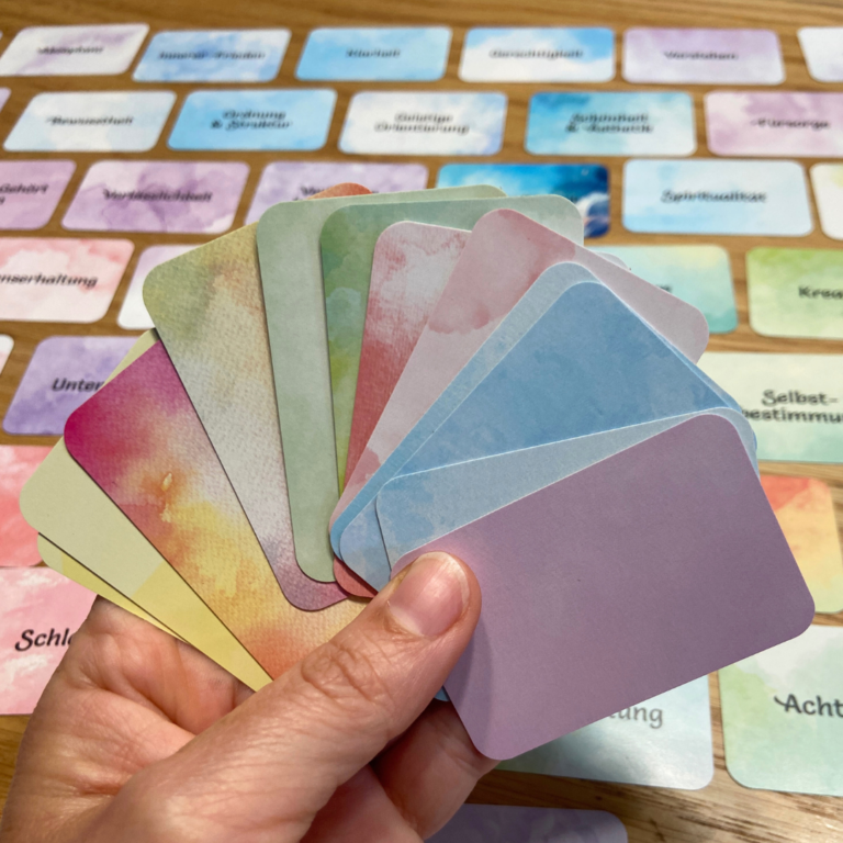 Auf Leerkarten kannst du eigene Formulierungen oder für dich fehlende Bedürfnisse ergänzen.